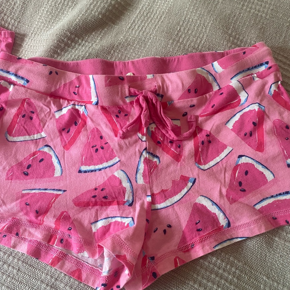 Munki munki hot pink watermelon pj tank/short set